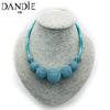 Dandie Fashionable Big Mesh Metal Ball Women Necklace