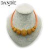 Dandie Fashionable Big Mesh Metal Ball Women Necklace