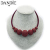 Dandie Fashionable Big Mesh Metal Ball Women Necklace