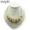 Dandie Fashionable Big Mesh Metal Ball Women Necklace