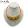 Dandie Fashionable Big Mesh Metal Ball Women Necklace