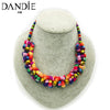 Dandie Hot-Selling Braided Knot Design Short Necklace Pattern Rope With Dimond Beads Ladies  Jewelry Chic Style
