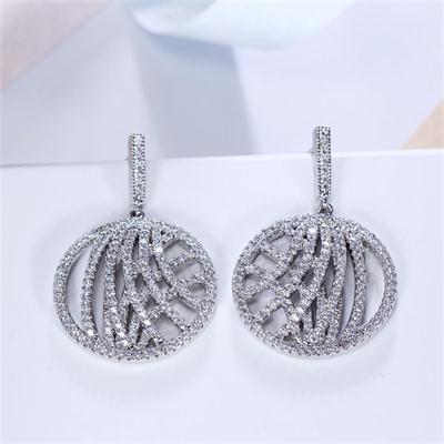 Dangling fashion drop earrings for women online shopping Sporty brincos with top grade crystal fashion jewelry for statement