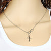 Simple Ethnic Style Infinite Cross Pendant Necklaces Fashion Silver Color Chain Choker Necklace Women Jewelry Gifts