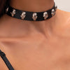 Dark JK Style Sexy Spice Girls lightning Heart pendant PU Choker Hyperbole Short Choker Punk Necklace Disco Party Accessories