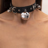 Dark JK Style Sexy Spice Girls lightning Heart pendant PU Choker Hyperbole Short Choker Punk Necklace Disco Party Accessories