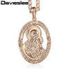 Virgin Mary Pendant Necklace for Women 585 Rose Gold Filled Womens Necklaces Pendants Fashion Jewelry Gifts New LGP190