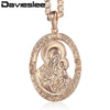 Virgin Mary Pendant Necklace for Women 585 Rose Gold Filled Womens Necklaces Pendants Fashion Jewelry Gifts New LGP190