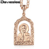Virgin Mary Pendant Necklace for Women 585 Rose Gold Filled Womens Necklaces Pendants Fashion Jewelry Gifts New LGP190