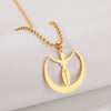 Dawapara Mythology Moon Goddess Amulet Necklace Stainless Steel Fertility Talisman Pegan Goddess Mother Earth Jewelry
