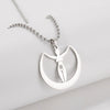 Dawapara Mythology Moon Goddess Amulet Necklace Stainless Steel Fertility Talisman Pegan Goddess Mother Earth Jewelry