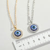 Dayoff 1PC Turkish Crystal Evil Eyes Pendant Necklace For Womens Jewelry Gold Color Clavicle Chains Necklaces N251