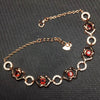 Dazzling garnet bracelet for woman 24 pcs 4 mm garnet silver bracelet solid 925 silver garnet jewelry birthd for woman