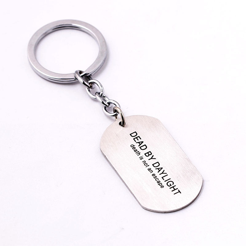 Death Is Not An Escape Dead By Daylight Military Army Matt metal Stainless Steel Dog Tag Charm Key Chain Pendant Necklace