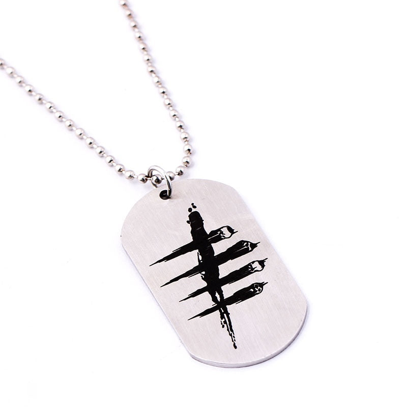 Death Is Not An Escape Dead By Daylight Military Army Matt metal Stainless Steel Dog Tag Charm Key Chain Pendant Necklace