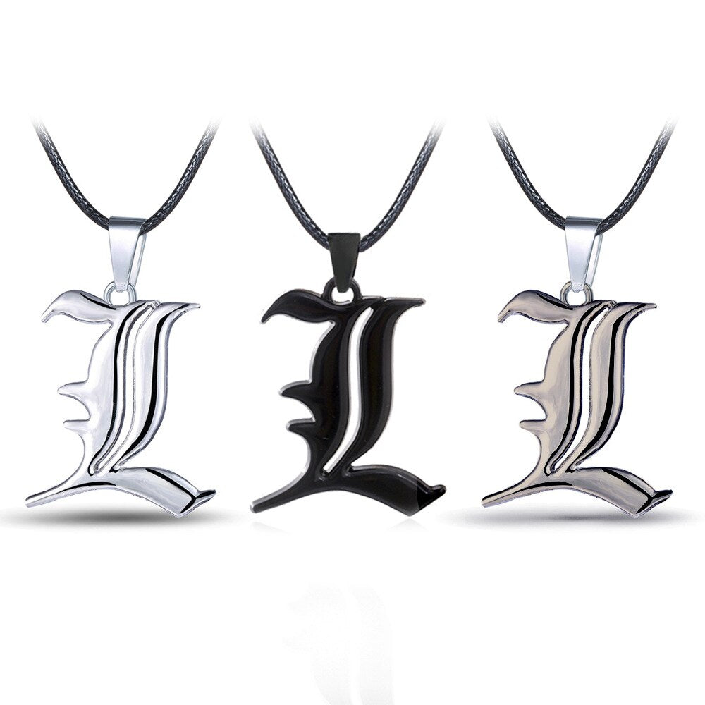 Death Note Double L Non-mainstream Necklace Smart Anime Jewelry Pendant Cosplay Unisex Accessories