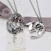 Deer Panda Horse Animal Necklaces 2PC/Set Love Heart Pendant Charm Chain Best Friend Gifts Necklace Friendship