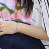 Delicate 925 Stamp Silver Color Crystal Bracelets Heart Chain Women Girls Bracelet Female Wedding Valentines Jewelry Christmas