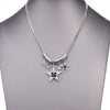 Delicate Clavicle Small Star Crystal Pendant Necklace for Woman Summer Sexy Gold/ Silvery Chain Necklace Girls Jewelry 2022