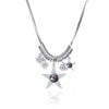 Delicate Clavicle Small Star Crystal Pendant Necklace for Woman Summer Sexy Gold/ Silvery Chain Necklace Girls Jewelry 2022
