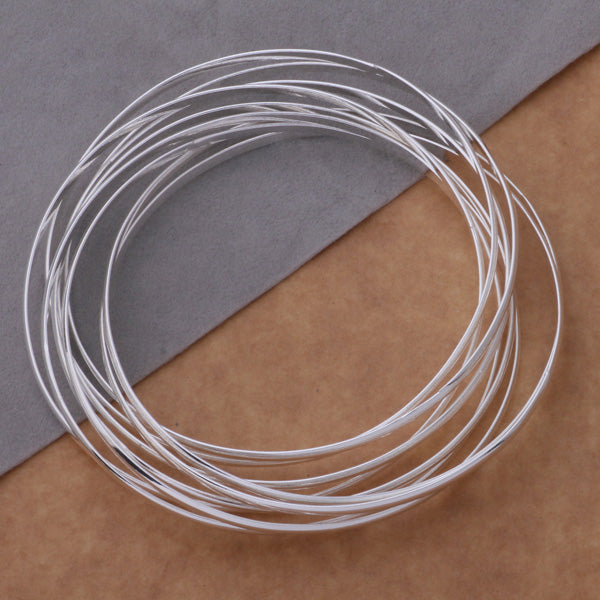 Delicate Design ! trendy silver bracelet bangles fashion charm bracelet for womem ladies AS135