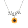 Delicate Sunflower Pendant Choker Necklace For Women Creative Imitation Pearls Jewelry Necklace Clothes Accessories