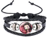 Demon Slayer Kimetsu No Yaiba Bracelet Kamado Tanjirou Cosplay Leather Bracelet Bangle for Women Men Jewelry