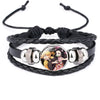 Demon Slayer Kimetsu No Yaiba Bracelet Kamado Tanjirou Cosplay Leather Bracelet Bangle for Women Men Jewelry