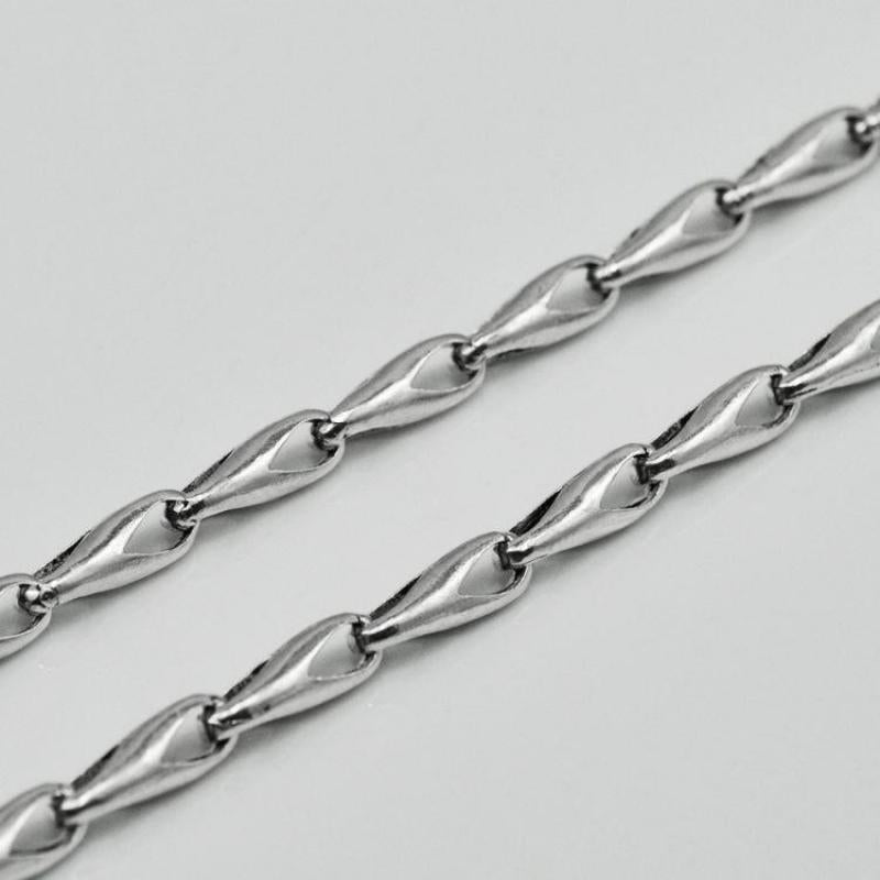 Design 925 Sterling Silver Necklace Chain Men And Women 4mm Vintage Punk Style 50 cm 24inch Fine Jewelry