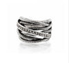 Design Antique Jewelry Chunky Big Ring Retro Style Dark Grey Metro Punk For Women Crystal from Swarovski Wedding Love Ring