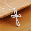 Designer jewelry 925 Stamped Silver Pretty noble crystal cross pendant Necklace For Women party wedding Holiday gifts