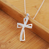 Designer jewelry 925 Stamped Silver Pretty noble crystal cross pendant Necklace For Women party wedding Holiday gifts