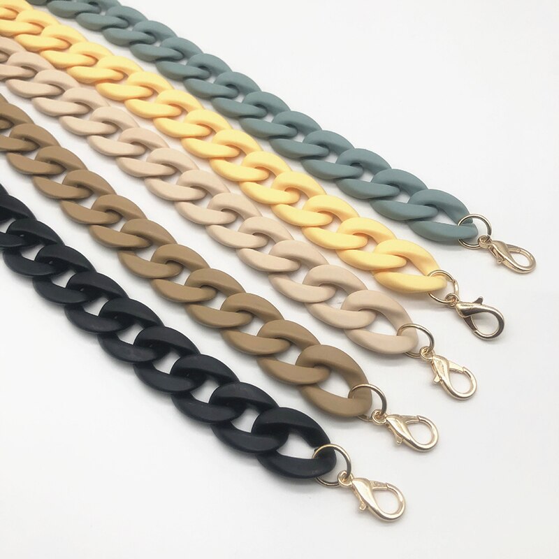 Detachable Bag Strap Chain Vintage Plastic Resin Bag Handle Belts For Women DIY Handbag Shoulder Bag Accessories 2022
