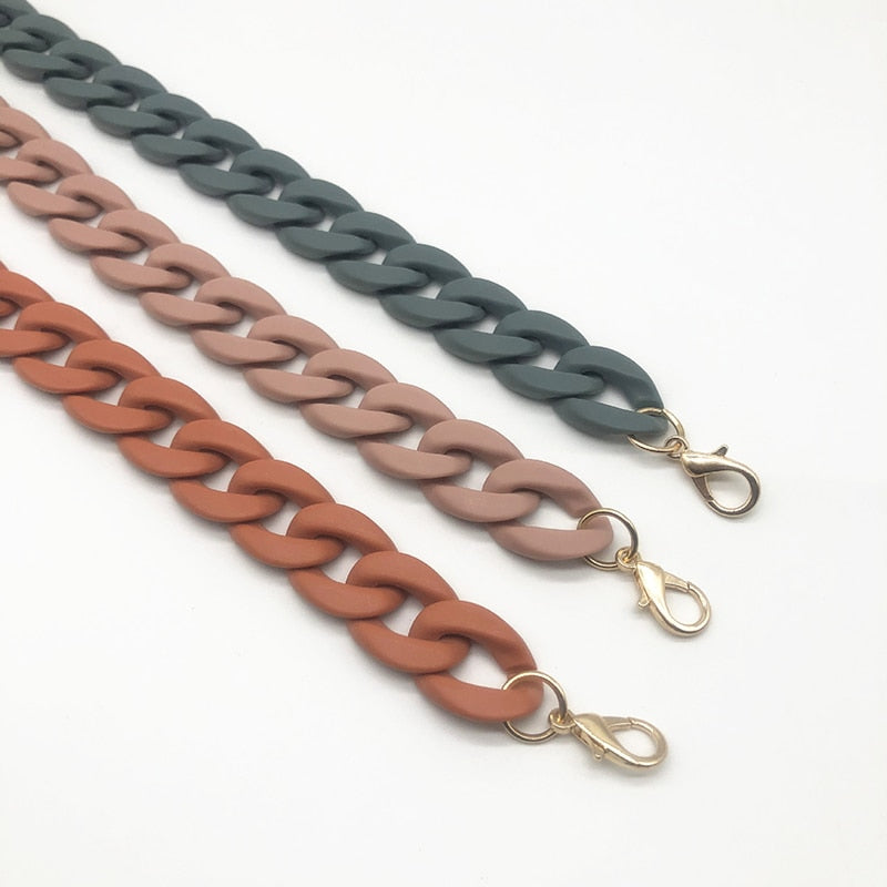Detachable Bag Strap Chain Vintage Plastic Resin Bag Handle Belts For Women DIY Handbag Shoulder Bag Accessories 2022