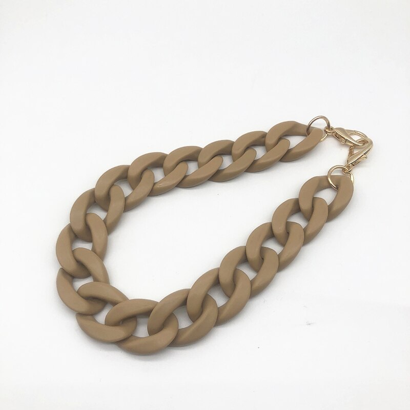 Detachable Bag Strap Chain Vintage Plastic Resin Bag Handle Belts For Women DIY Handbag Shoulder Bag Accessories 2022
