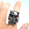 Devil Baron Shape Inlaid Red Rhinestone Ring for Men Creative Emo Punk Hip Hop Glamour Party Jewelry Accessories 2022 Ring Trend