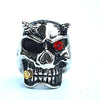 Devil Baron Shape Inlaid Red Rhinestone Ring for Men Creative Emo Punk Hip Hop Glamour Party Jewelry Accessories 2022 Ring Trend