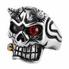 Devil Baron Shape Inlaid Red Rhinestone Ring for Men Creative Emo Punk Hip Hop Glamour Party Jewelry Accessories 2022 Ring Trend