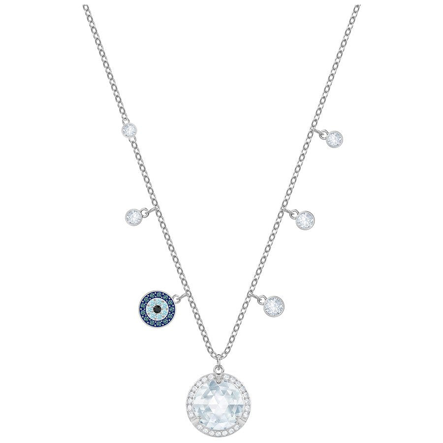 Devil's Eye Zircon Diamond Woman Jewelry LUCY ROUND Necklace Chain Classic Ball Fashion Jewelry Blue Eyes Girlfriend Birthday