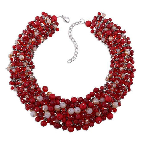 Handmade Bib Statement Necklace for Women Beads Necklace Choker Fashion Collar Necklaces Charms Chokers Jewelry Collares