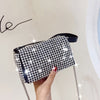 Diamond Crossbody Shoulder Bag Women Small Handbag Clutch Retro Pillow Hobos Bag Lady PU Leather Shiny Party Tote Purse