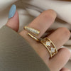 Diamond Engagement Rings For Women Finger Gold Colour Ring Aesthetic Accessories  Jewelry Trend  GaaBou