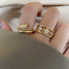Diamond Engagement Rings For Women Finger Gold Colour Ring Aesthetic Accessories  Jewelry Trend  GaaBou