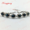 Diana money 925 sterling silver with 100% natural Sapphire bracelet Fashion jewelry Mother a gift