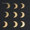 Dijes de media luna de latón, venta al por mayor, forma de media luna, etiqueta para sellar para elaboración de pendientes (22mm), 20-1000 Uds.