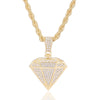 Dimensional Triangle Pendant Sweater Chain Crystal Stone Three Dimensional Shape Of Bling Bling Necklace Hip Hop Necklace