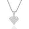 Dimensional Triangle Pendant Sweater Chain Crystal Stone Three Dimensional Shape Of Bling Bling Necklace Hip Hop Necklace