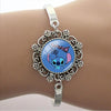 Disney Creative Design Funny Stitch Bracelet Star Baby Cartoon Bracelet Glass Jewelry  Cabochon Dome Bracelet