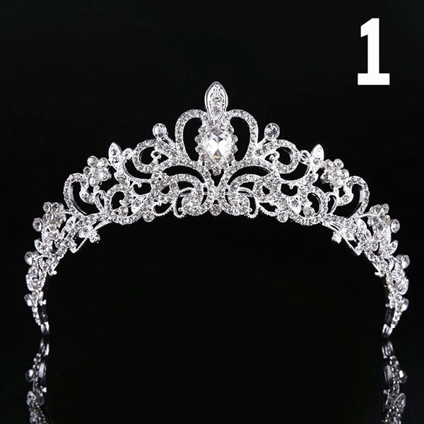 Diverse Silver Crystal Bride tiara Crown Fashion Pearl Queen Wedding Crown Headpiece Wedding Hair Jewelry Accessories Wholesale