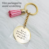 Diy Pink tassel charm keychain cute keyring engraved keychains birthday gift